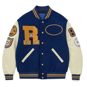 เสื้อแจ็คเก็ตเบสบอลแบบ Letterman ปักลายตามสั่ง แฟชั่นใหม่ ขายส่ง สำหรับทุกเพศทุกวัย กันน้ำ ระบายอากาศได้ดี ผ้าฝ้าย 100% - Product Image 1