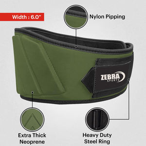 Ceinture d'haltérophilie en néoprène avec logo personnalisé Offre Spéciale professionnel Ceinture d'haltérophilie unisexe en EVA Ceinture d'haltérophilie en néoprène incurvée 6 "Support dorsal - Product Image 4