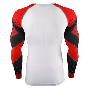 Men's Active Wear Gym Rash Guard con mangas completas Logotipo personalizado Material de LICRA Precio al por mayor Diseño informal Servicio OEM - Product Image 3