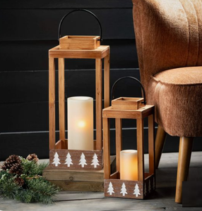 Linterna de vela de Mango de madera, casa de campo decorativa Vintage para el hogar, sala de estar, decoración festiva de Navidad, decoración rústica de boda - Product Image 6