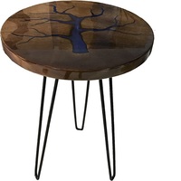 Grande Table basse en bois marron foncé, sculpture sur le côté, élégante Table de canapé Vintage