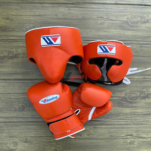 Estilo ganador Más vendidos Guantes de boxeo profesionales de cuero originales Protector de cabeza y protector de ingle Juego de boxeo ganador al por mayor. - Product Image 1