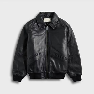 Luxury Brand Quality Leather Varsity Jackets <b>Genuine</b> Leather Sleeve High End Streetwear Outfit - Product Image 4