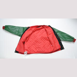 Vestes unies universitaire vintage pour hommes sur mesure Bomber à manches en cuir confortable et respirant de haute qualité en laine pour l'hiver - Product Image 4