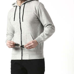 Vente en gros de sweats à capuche unisexes bon marché 220 GSM, en molleton surdimensionné, avec impression personnalisée en relief, sweats à capuche d'automne vierges avec logo personnalisé pour hommes - Product Image 4