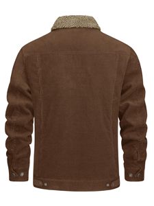 2025 High Quality Men's Winter Windbreaker <b>Jacket</b> For Men High Streetwear Custom Design Corduroy Knitted Fabric <b>Light</b> Dyed - Product Image 6