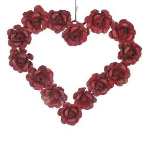 <b>White</b> Wash Iron Metal <b>Christmas</b> Hanging Heart Ornament for Festival Holiday <b>Christmas</b> <b>Tree</b> <b>Decoration</b> Supplies - Product Image 2