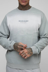 High Quality Embroidered Crewneck Hoodie Men's <b>Sweatshirt</b> Custom Logo 100% Cotton Winter Plain Dyed Fleece - Product Image 3