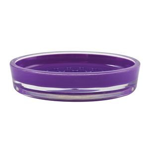 Porte-savon en acrylique MSV en violet, 13 x 9 x 3 cm - Product Image 1