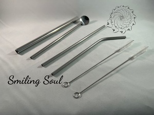 Juego de Pajitas de Cobre Completas con Cepillos de Limpieza, Acabado Liso, Reutilizables, Ecológicas, Elegantes, para Bar, Hogar y Viajes - Product Image 3