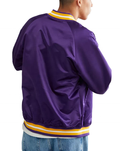 Chaqueta Bomber de Satén Estilo Universitario para Hombre, de Alta Calidad OEM, con Logotipo Frontal Personalizado, Impermeable y Reversible para Invierno - Product Image 2