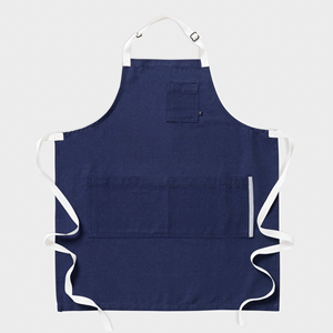 Tablier de vêtements de travail en toile de coton épaissie avec logo imprimable personnalisé Anti-tache d'huile pour le ménage cuisine nettoyage fête utilisation - Product Image 2