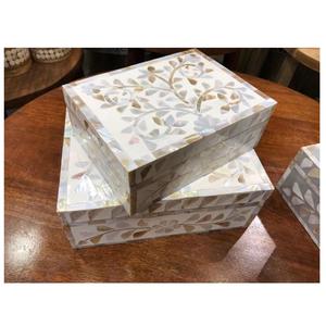 Proveedor indio elegante caja de incrustaciones de nácar para organizar monedas, tarjetas, llaves y pequeños objetos de valor del proveedor indio - Product Image 1