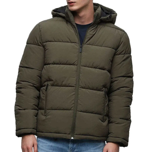 Veste matelassée coupe-vent pour hommes avec capuche en polaire manteaux d'hiver d'extérieur personnalisés veste matelassée pour hommes vente en gros - Product Image 2