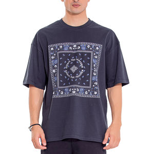 Nueva moda calidad Fitness deporte desgaste traje personalizado Ringer Fitness hombres camiseta impresión personalizada algodón Oversize cuello redondo Camiseta - Product Image 1