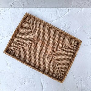 Eco Friendly Classic Rattan Tray with Handles for Coffee Tea Snack Serving Desk & Home Organization at Best Price - Product Image 4