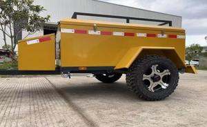 Remorque à bagages à deux roues Remorque de pêche pour voiture de camping avec essieu dynamométrique en caoutchouc - Product Image 3