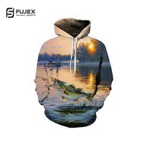 Vente en gros d'étiquettes personnalisées sweats à capuche de pêche grande taille à la mode conception imperméable à l'eau à séchage rapide demande des clients professionnels à capuche - Product Image 5