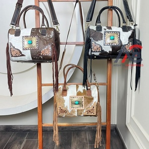 OEM ODM กระเป๋าหนังสะพายข้างสำหรับผู้หญิง, กระเป๋าหนังวัวแนววินเทจ - Product Image 1