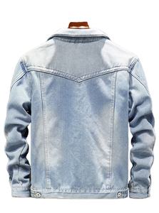 Chaqueta de Mezclilla Casual de Invierno para Hombre, Gruesa y Cálida, con Forro de Piel Larga, Tallas Grandes, Cortavientos, Venta al por Mayor - Product Image 3