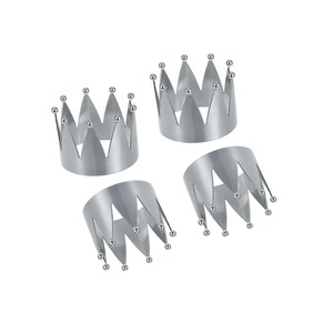 Nouveau dernier rond de serviette en laiton plaqué or en prix de gros porte-serviettes plaqué or en forme de feuille de l'Inde - Product Image 4