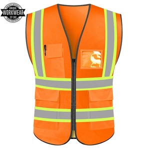 Gilet de sécurité thermique haute visibilité pour homme en polyester respirant, bretelles réglables, design réfléchissant personnalisable, logo sur mesure - Product Image 5