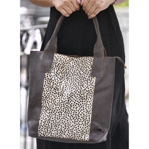 Handcrafted Genuine Leather Tote <b>Bags</b> Shoulder <b>Bag</b> For Women Leopard Print And <b>Snake</b> Print <b>Bag</b> - Product Image 2