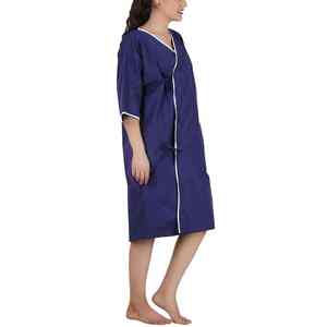 Bata de Paciente para Hospital, Bata de Examen Médico de Manga Corta, Cómoda, de Algodón Estampado, para Clínicas - Product Image 4