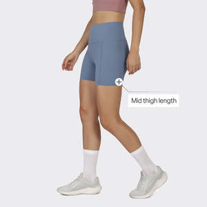 Soft Yoga Sports Shorts Tight High Elastic Wicking <b>Nude</b> Feel Cycling One Third Short Leggings Women Shorts Gym Safety Pants - Product Image 4