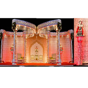 Dernier Triple Piliers Papillon Mariage Mandap Mariage Traditionnel Triple Pôle Mandap Designer Triple Pôle Mariage Mandap - Product Image 1