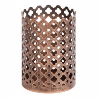 Porte-bougie votif en cuivre antique élégant, design marocain découpé, décoration d'intérieur décorative, porte-bougie votif à prix avantageux
