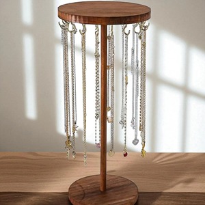 Support de bracelet en bois de forme ronde Présentoir à bijoux élégant et durable pour la table de vanité et la présentation de cadeaux d'Inde - Product Image 6