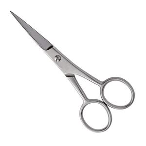 Tijeras para Barba con hoja curva de microdientes de 11 cm, acortamiento óptimo, acero inoxidable, bigote, nariz, cabeza, cizalla para el pelo, extremadamente afilada - Product Image 1