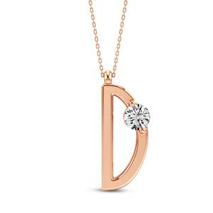 Classic Chic Distinction Lab Grown Diamond Alphabet <b>Initial</b> D Pendant 925 Sterling <b>Silver</b> <b>Silver</b> Plated Women's <b>Necklace</b> Jewelry - Product Image 1