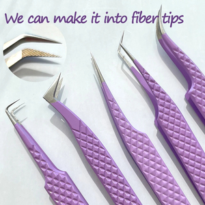 MORGANS INDUSTRIES Precision Eyelash Tweezers Stainless Steel Smooth Tip Perfect Grip Durable Pink Purple for <b>Individual</b> <b>Lash</b> - Product Image 3