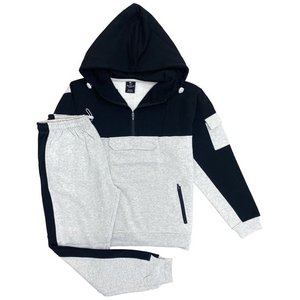 Sudadera de 2 piezas para hombre Quarter Zip Hoodie con pantalones de chándal Jogger Heavy Fleece Material Fleece Outfit - Product Image 2
