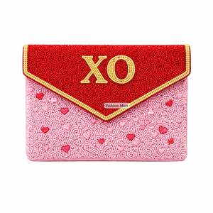 Bolso de Mano Tipo Sobre con Cuentas Hechas a Mano para San Valentín, Bolso de Noche con Cuentas de Semillas - Product Image 6