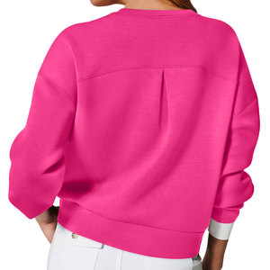 Fashion <b>Women</b> Sweatshirt Off Shoulder Drop Neck Pullover Chic Ladies Casual Top Soft Everyday Wear Sweater - Product Image 2