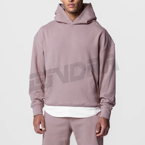 Conjunto de chándal con capucha de 2 uds para hombre, sudadera de gimnasio de alta calidad y pantalones de Jogger con bolsillo con cremallera, ropa deportiva elegante, aspecto callejero - Product Image 4