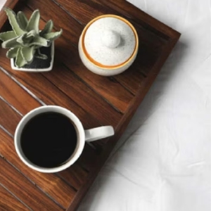 Plateau de service marron fait main Plateau à café en bois boire votre café et thé Plateau en bois Produits en bois - Product Image 3