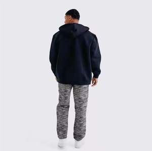 Sudadera con capucha y cremallera para hombre de peso pesado, ropa de calle con estampado personalizado, sudaderas con capucha con cremallera completa térmica de alta calidad de EE. UU. al por mayor para hombres - Product Image 3