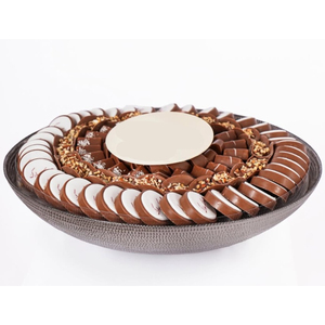 Handmade Silver Hammered Metal Serving Bowl Modern Design For <b>Weddings</b> Birthdays Parties <b>Chocolate</b> Display In Hotels Restaurants - Product Image 5