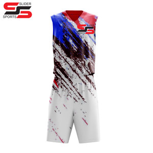 Camiseta de baloncesto personalizada OEM y uniforme de equipo de baloncesto impreso por sublimación corta Kit de entrenamiento de calentamiento de baloncesto completo - Product Image 5