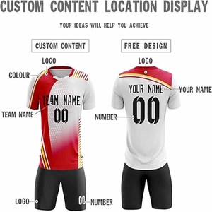 Maillots de football sur mesure Logo individuel personnalisé maillot de football de club vente en gros uniforme de football de sport - Product Image 6