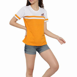 เสื้อยืดผ้าแคนวาสสำหรับผู้หญิงพิมพ์โลโก้ตามสั่งสไตล์ใหม่สำหรับฤดูร้อน - Product Image 5