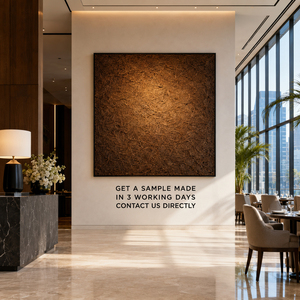Brown <b>Gold</b> Textured Fiber Wall Art Large Modern Abstract Framed Artwork for Home and Hotel Brown <b>Gold</b> House Decoration Interior - Product Image 1