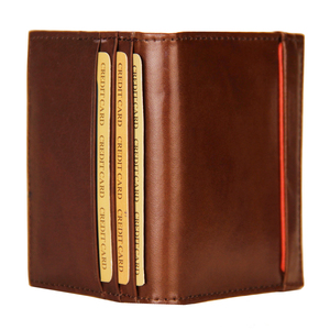 2025 vente chaude Logo personnalisé en cuir véritable RFID porte-carte à deux volets conception RFID mince unisexe portefeuille avec porte-cartes - Product Image 4