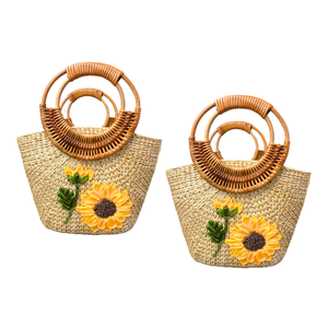 กระเป๋าผักตบชวาเป็นมิตรกับสิ่งแวดล้อมสำหรับตลาดชายหาดหรือคาเฟ่ - Product Image 1