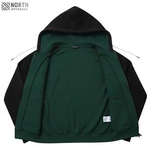 Sudadera con capucha de algodón 100% de alta calidad para hombre, ropa de calle de lana transpirable, jersey para invierno, logotipo bordado personalizado, venta al por mayor en blanco - Product Image 6