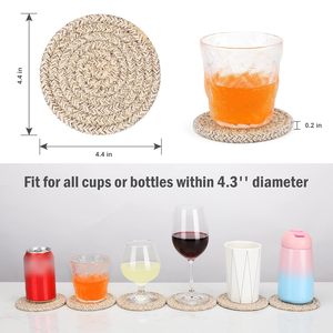 Sous-verres en coton tissé et un porte-sous-verres conçu pour protéger vos tables de la condensation des boissons, des déversements et de la chaleur - Product Image 5